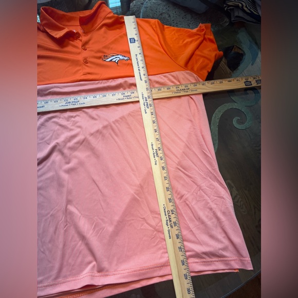 Antigua Denver Broncos Polo Shirt NFL Football Orange Sz 2XL Embroidered Logo - Picture 7 of 8